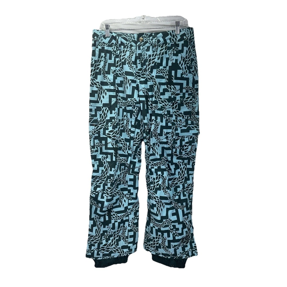 Burton Lucky Dryride Ski Snowboard Pants Womens Size S Blue Black Aop